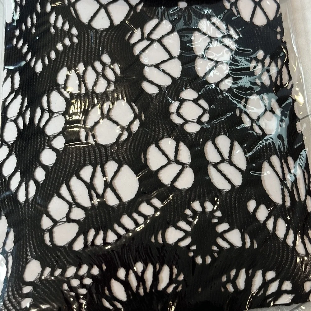 NWT Leg Avenue Scroll Lace Stockings with Attached Garter Belt 1X/2X PLUS SIZE